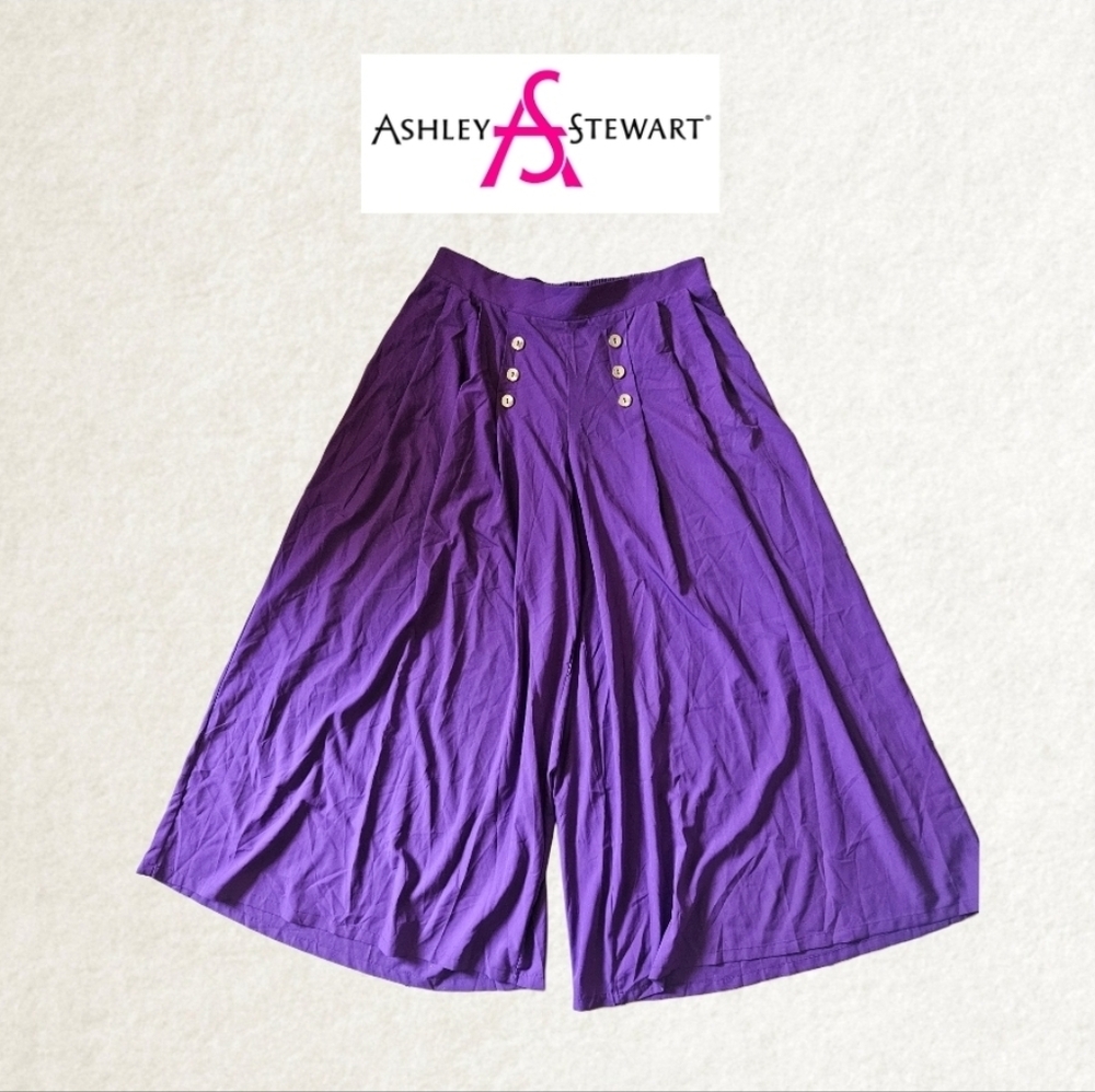 Ashley Stewart Vibrant Purple Culottes